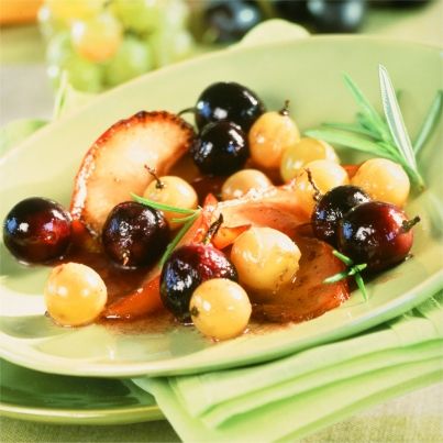 Poêlée de raisins au miel et au romarin