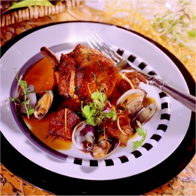 Porc fermier aux palourdes