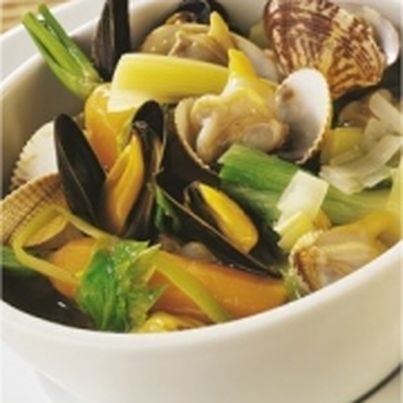 Pot-au-feu de coquillages aux épices douces