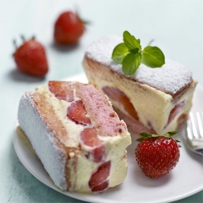 Fraisier Express aux Biscuits Roses