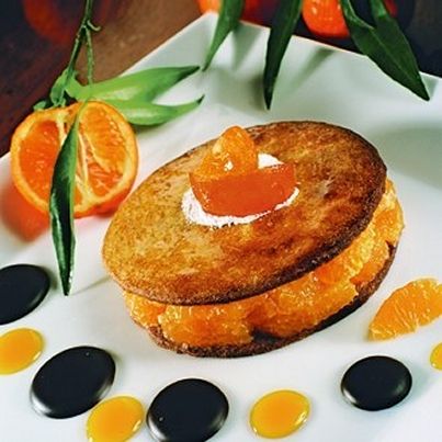 Sablés aux Clémentines de Corse, miel de châtaigne et chocolat amer