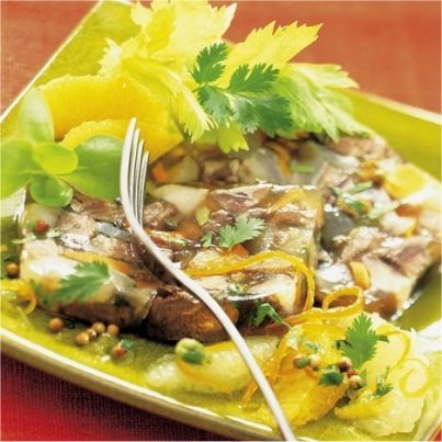 Terrine de joues de veau aux carottes