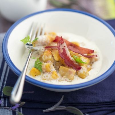 Gnocchi potiron, crème coppa et parmesan