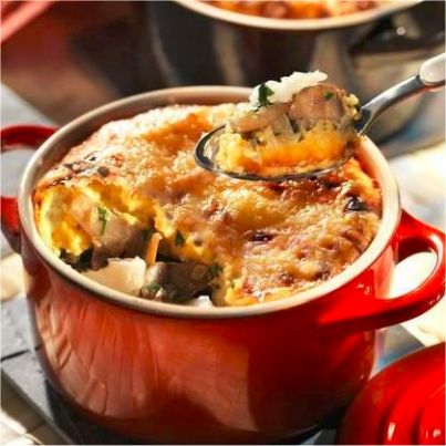 Gratin de cabillaud forestier
