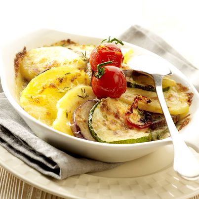 Gratin de pommes de terre végétarien