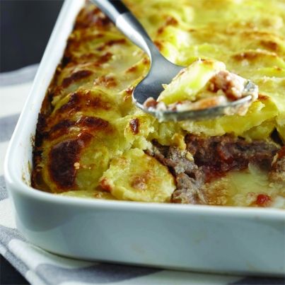 Gratin de Ratte du Touquet, veau et parmesan