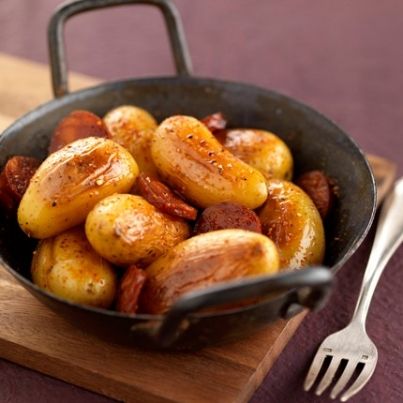 Cocotte de Grenailles fondantes au chorizo doux