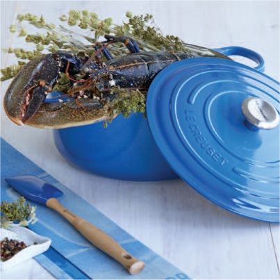Homard bleu de Bretagne cuit en cocotte lutée aux vapeurs d'Origan des montagnes