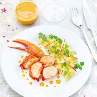 Homard, Sauce au Corail, à la Bière de Noël
