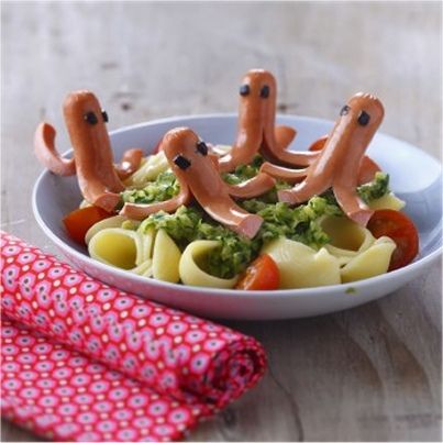 Knacki Pieuvres sur leur Mer de Courgettes