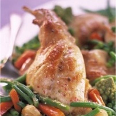 Lapin aux petits légumes du jardin