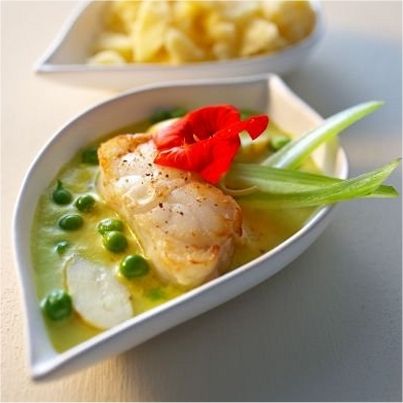 Lotte dorée, curry jaune et Sbrinz AOC