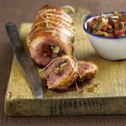 Magret de canard fermier des Landes farci aux champignons et jambon de Bayonne
