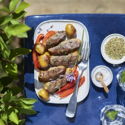 Magret de Canard et Petits Légumes au Barbecue