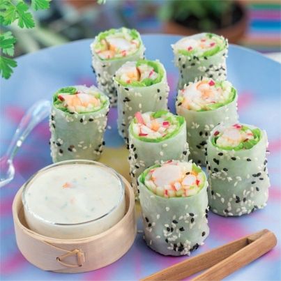Maki crevettes, pommes et sauce haddock