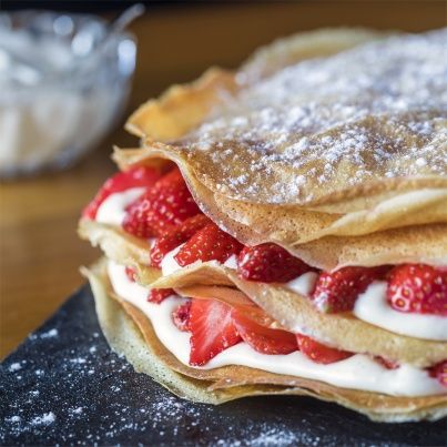 Mille-feuille craquant aux fraises