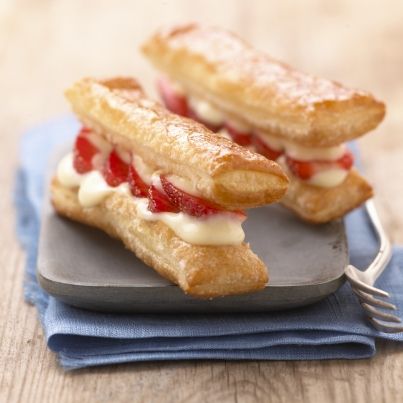 Millefeuille caramélisé à la fraise du Périgord