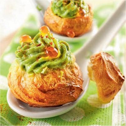 Mini Choux au guacamole