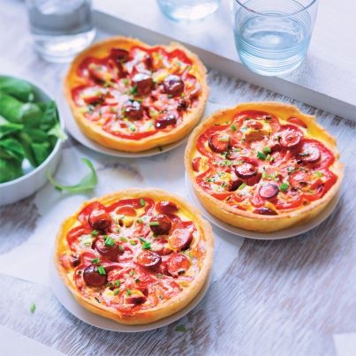 Mini-quiches knacki moutarde