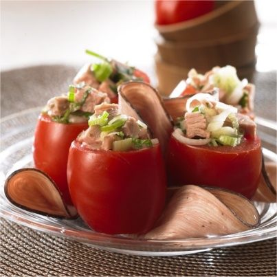 Mini-tomates farcies à l'Andouille aux herbes thaïes
