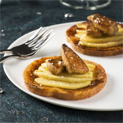 Minis pains perdus au foie gras poêlé