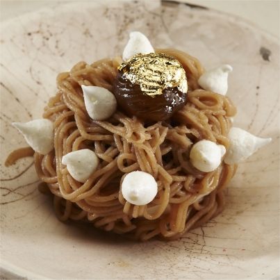 Mont Blanc aux Marrons de l'Ardèche, Glace au marron et meringue craquante