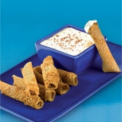 Mouillettes, crème légère au bacon