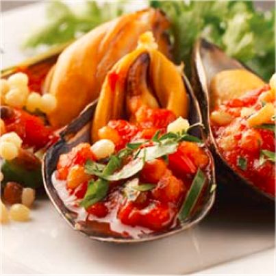 Moules et Fregola Pasta
