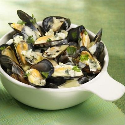 Moules au Roquefort