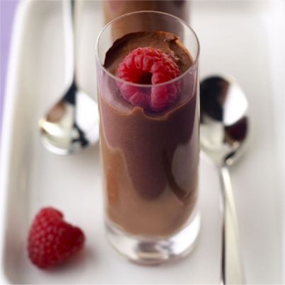 Mousse de chèvre frais au chocolat et à la vodka