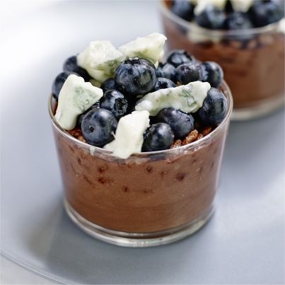 Mousse croustillante au chocolat et Gorgonzola