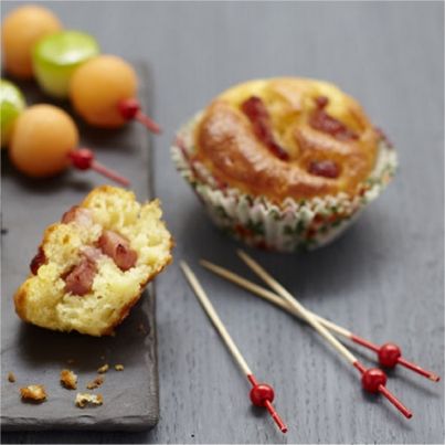 Muffins aux lardons et au gruyère