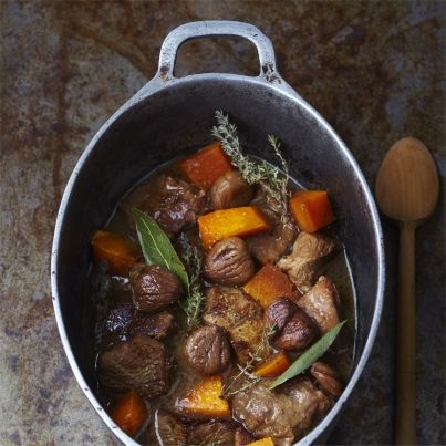 Navarin d'agneau bio à la châtaigne et au potiron