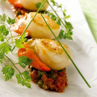 Noix de Saint-Jacques de Normandie en rougail et massalé doux