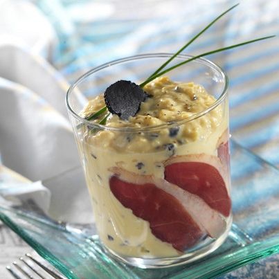 Œufs brouillés truffés au magret fumé