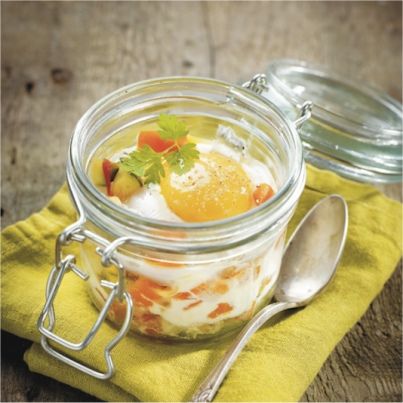 OEufs cocotte aux petits légumes du Sud et chèvre