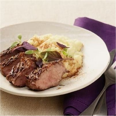 Onglet de veau aux épices tandoori et purée maison