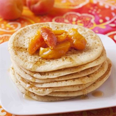 Pancakes à la Fruitée Intense Abricot et poêlée d'abricots