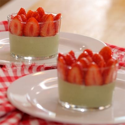 Panna cotta matcha Ciflorettes