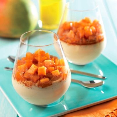 Panna cotta de mangue aux épices