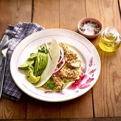 Panse de bœuf à la mexicaine panée au quinoa grillé
