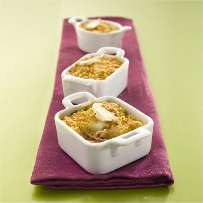 Mini-parmentier de canard, ail et pain d'épices
