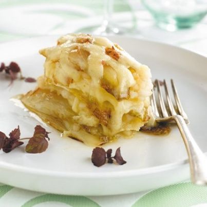 Parmentier de Comté aux chicons et poire