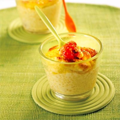 Petits flans de Reblochon, coeur coulant de tomates et poivrons confits