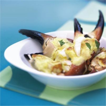 Pinces de tourteaux gratinées
