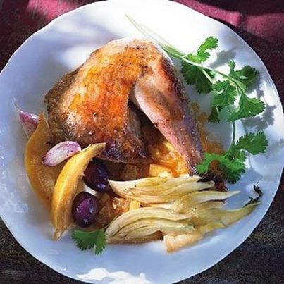 Pintade Fermière Label Rouge aux citrons confits et au fenouil