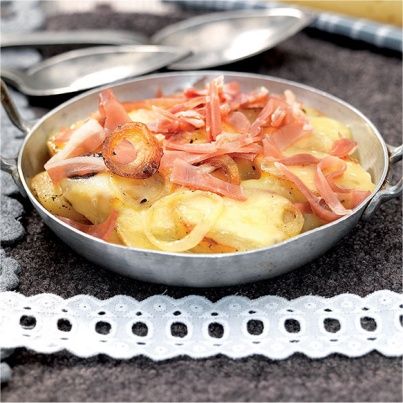Poêlée de jambon fumé à la Tomme de Savoie