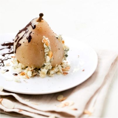Poire Belle-Hélène au Roquefort