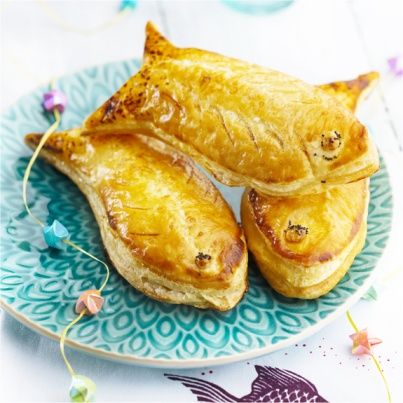 Poissons d'avril feuilletés saumon et épinard