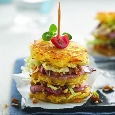 Club pommes de terre et bœuf, tapenade de fruits secs